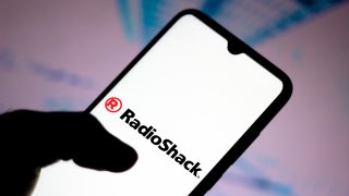 BRAZIL - 2020/09/16: In this photo illustration the RadioShack Corporation logo seen displayed on a smartphone.