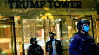 NYPD police outside Trump Tower
