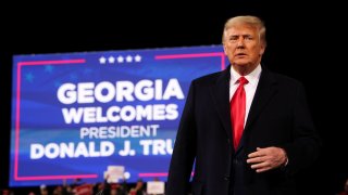 U.S. President Donald Trump attends a campaign rally for Republican U.S. senators David Perdue and Kelly Loeffler, ahead of their January runoff elections to determine control of the U.S. Senate, in Valdosta, Georgia, U.S., December 5, 2020.