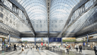 Rendering of the new Moynihan Train Hall, provided by New York state