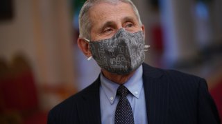 Dr. Anthony Fauci arrives for US President Joe Biden address about the Covid-19 response before signing executive orders in the State Dining Room of the White House in Washington, DC, on January 21, 2021.