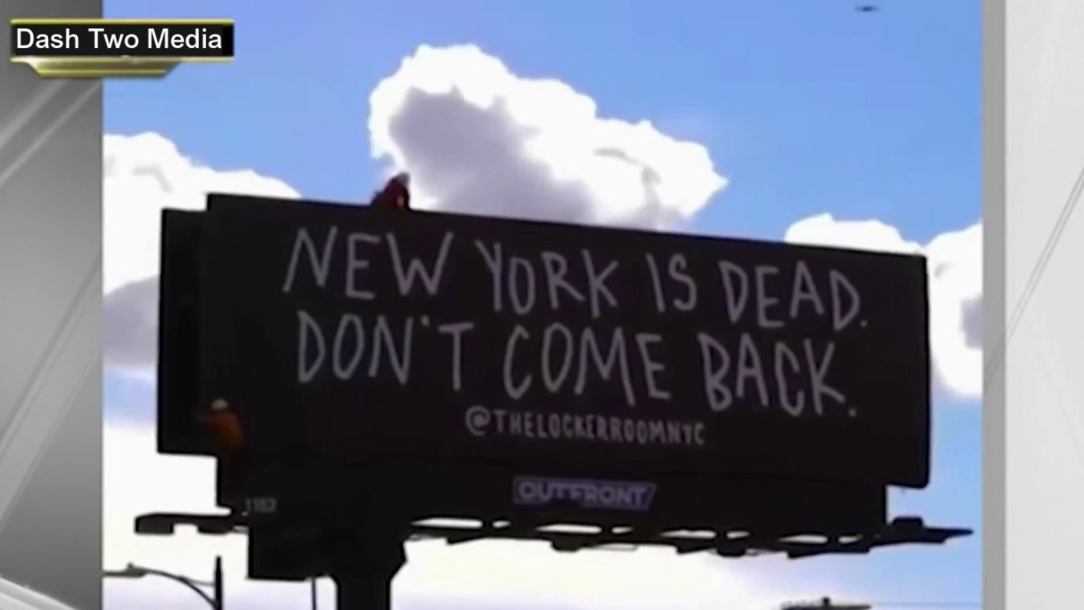 New York Is Dead' billboard takes aim at those who fled city