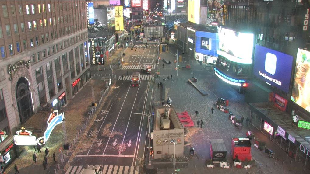 See What It Looks Like in Times Square Right Now, After the Ball Drop