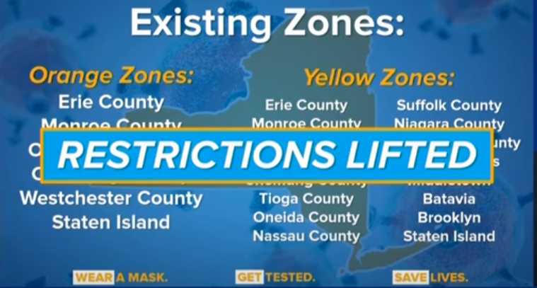pics Covid Restrictions New York Lifted cuomo lifts most cluster rules vows