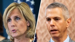 (Left) Former U.S. Rep. Claudia Tenney, a Republican, and (right) incumbent Democrat, U.S. Rep. Anthony Brindisi.