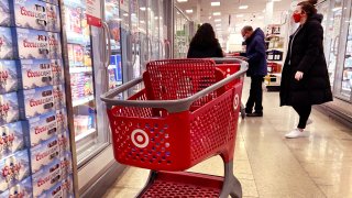 Customers shop at a Target store on January 13, 2021 in Chicago, Illinois.