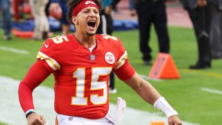Patrick Mahomes #15 of the Kansas City Chiefs