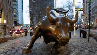 The Charging Bull is located in Manhattan's financial district