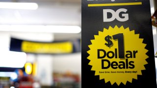A sign inside a Dollar General store in Chicago.