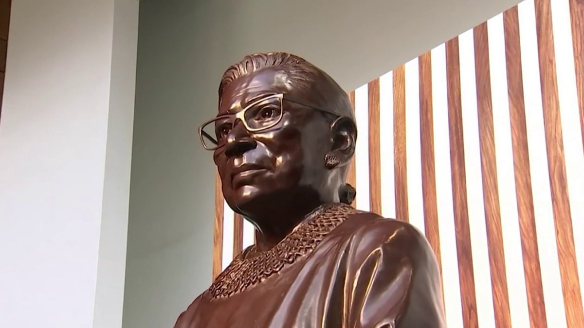 Ruth Bader Ginsburg Statue Unveiled in Brooklyn NBC New York