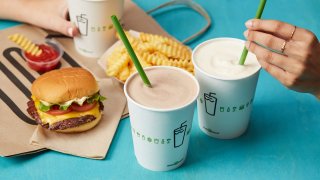 Shake Shack burgers fries and drinks