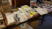 Evidence collected from an 18-month investigation in Nassau County into a large-scale drug trafficking ring