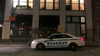 New York City sheriff deputies break up a second illicit party in violation of COVID-19 safety regulations at a Tribeca building.