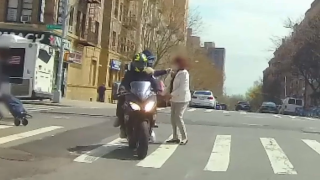 A robbery in the middle of the day in a New York City crosswalk was caught on camera