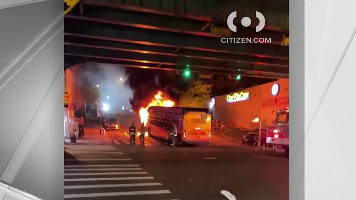Mta R110 Explosion Video Shows MTA Bus on Fire After Crash With Motorcycle – NBC New York
