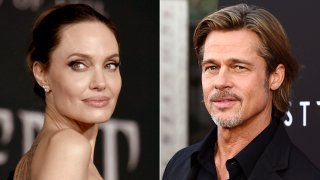 This combination photo shows Angelina Jolie at a premiere in Los Angeles on Sept. 30, 2019, left, and Brad Pitt at a special screening on Sept. 18, 2019.