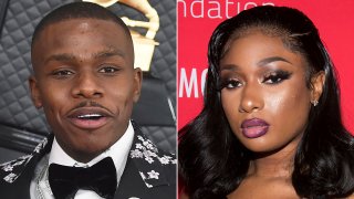 DaBaby left, and Megan Thee Stallion