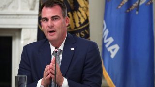 WASHINGTON, DC - JUNE 18: Governor Kevin Stitt (R-OK) speaks during a roundtable at the State Dining Room of the White House June 18, 2020 in Washington, DC. President Trump held a roundtable discussion with Governors and small business owners on the reopening of American’s small business.