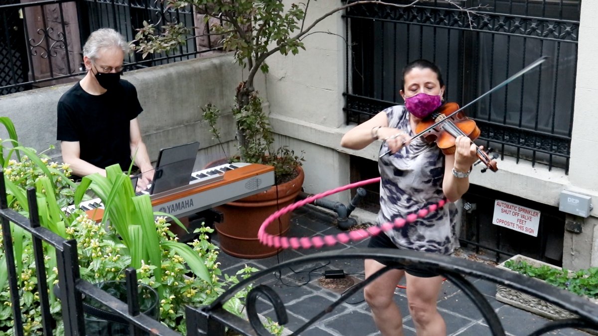 Meet the Broadway Duo Performing Free NYC Concerts in a Courtyard