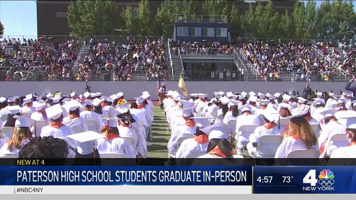 Paterson High School Students Graduate InPerson NBC New York