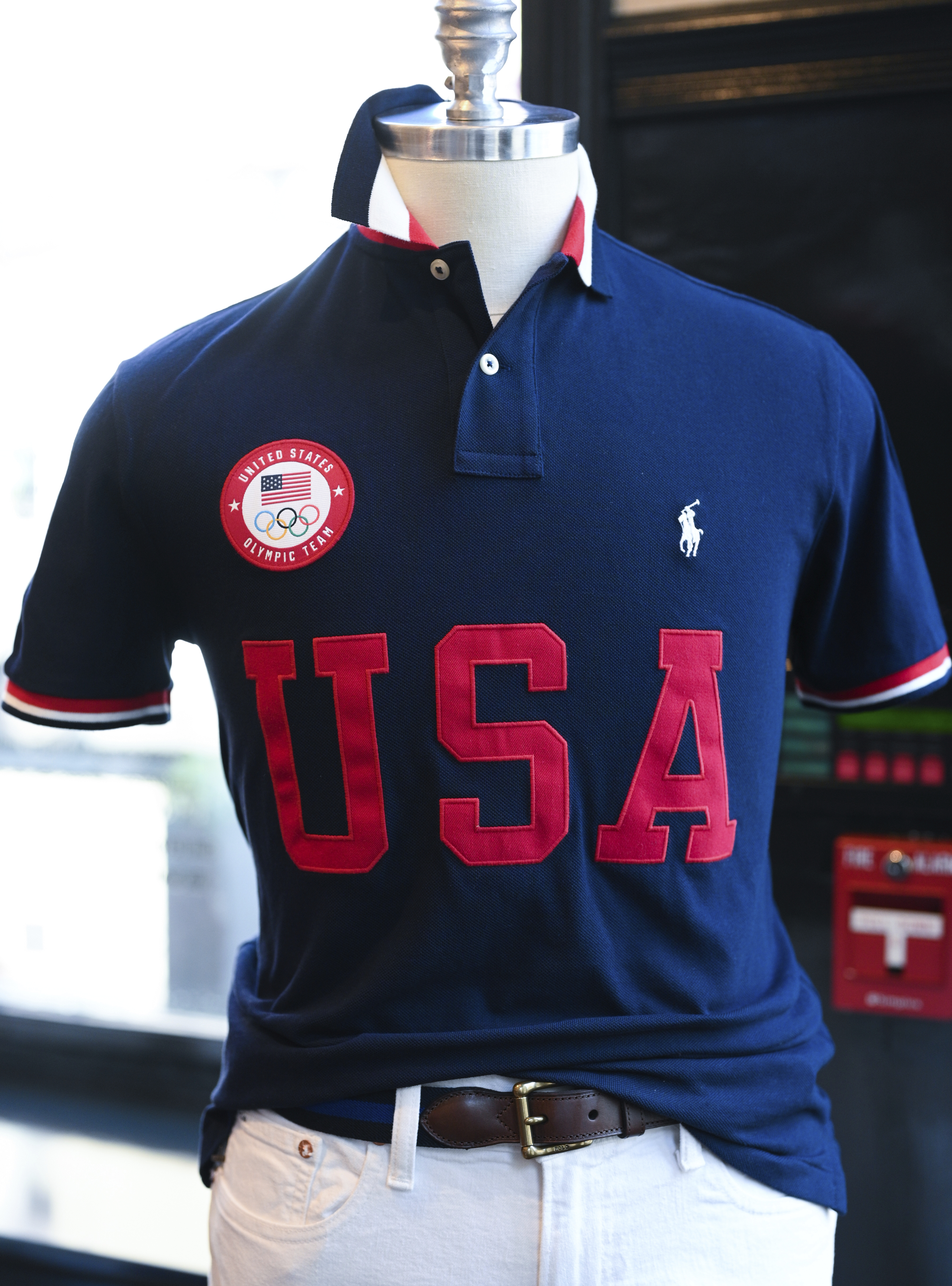  Dévoilement de l'uniforme de la cérémonie de clôture des Jeux olympiques de Tokyo par l'équipe AMÉRICAINE au magasin Ralph Lauren SoHo le 13 avril 2021 à New York.