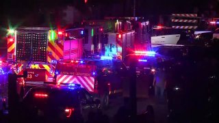 The scene near 6th Street in Austin, Texas where 14 people were shot early Saturday, April 12, 2021. Austin police announced Sunday that one of the victims died from his injuries.
