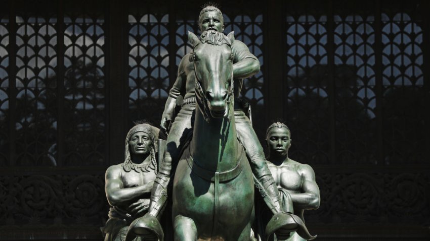 Photo of Teddy Roosevelt statue outside of the American Museum Of National History