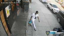 Video shows the man wanted in connection to assaulting a woman and stealing her vehicle in Brooklyn.