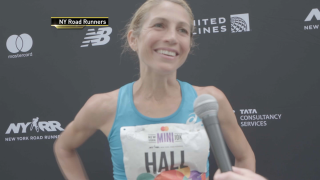 Sara Hall completed the New York Mini 10K with the fastest time by an American in the history of the women-only event.