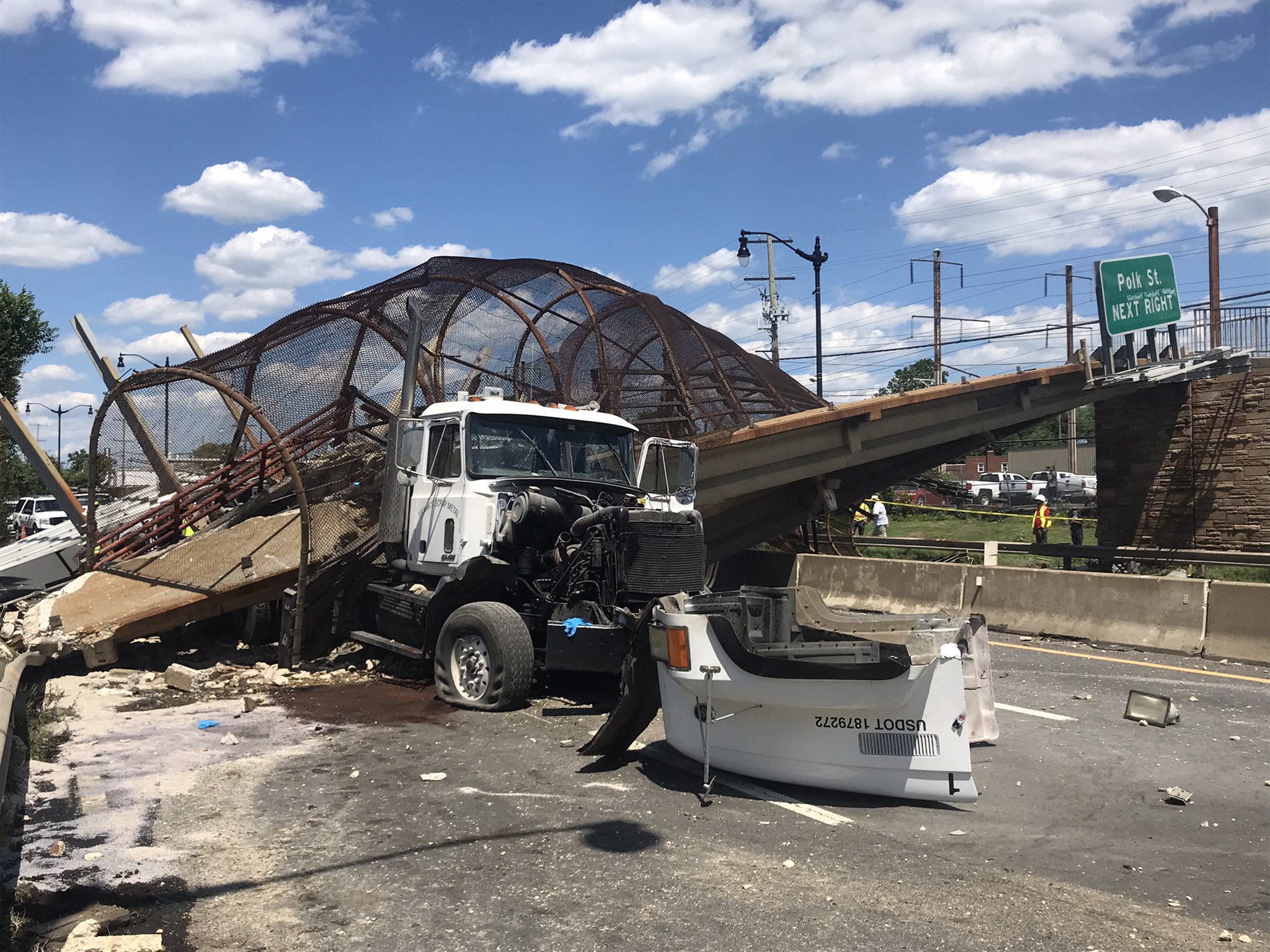 See The Dc 295 Pedestrian Bridge Collapse That Left 5 Hurt Nbc4 Washington