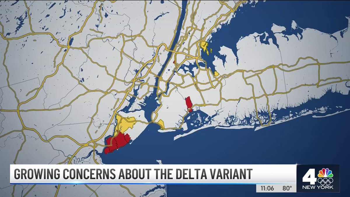 Growing Concerns About Delta Variant Spreading Across NYC NBC New York