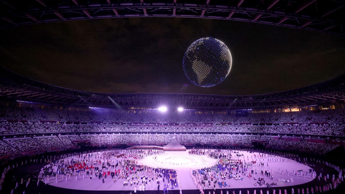 Открытие стадиона олимпийский. Олимпийские игры в Токио 2021. Олимпийский стадион в Токио 2020 Япония. Церемония открытия олимпиады в Токио 2021.