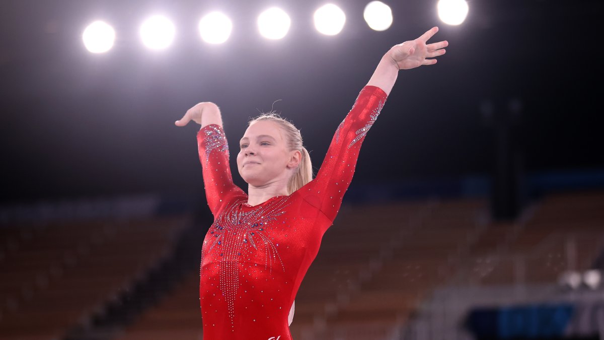 Before American gymnast Jade Carey took the floor for her unexpected perfor...