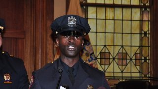 Picture of Police Officer Morton Otundo from his 2013 police academy graduation.