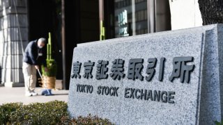 The Tokyo Stock Exchange in Japan.