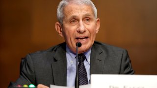 Dr. Anthony Fauci, director of the National Institute of Allergy and Infectious Diseases, gives an opening statement during a Senate Health, Education, Labor and Pensions Committee hearing to discuss the on-going federal response to COVID-19, at the U.S. Capitol in Washington, D.C., May 11, 2021.