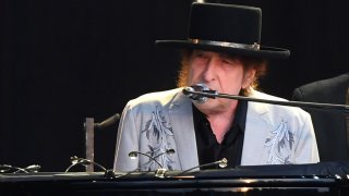 LONDON, ENGLAND - JULY 12: Bob Dylan performs as part of a double bill with Neil Young at Hyde Park on July 12, 2019 in London, England.