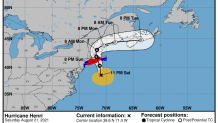 A National Hurricane Center forecast track for Hurricane Henri