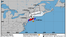 A National Hurricane Center forecast track for Hurricane Henri