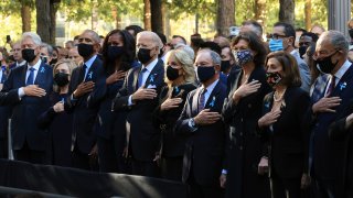 Joe Biden, Jill Biden, Barack Obama, Michelle Obama, Bill Clinton, Hillary Clinton, Michael Bloomberg, New York City Commemorates 20th Anniversary Of 9/11 Terror Attacks