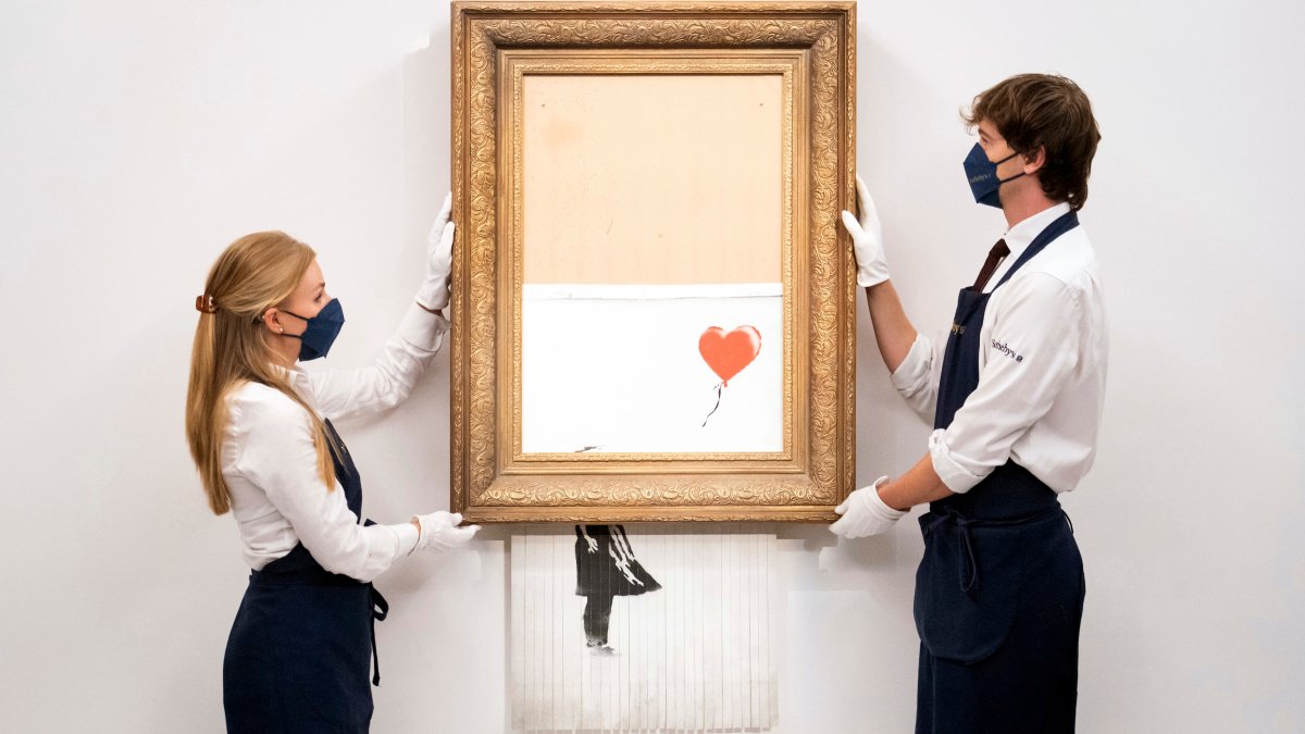 Shredded Banksy Artwork Sells for 25.4 Million at Auction NBC New York