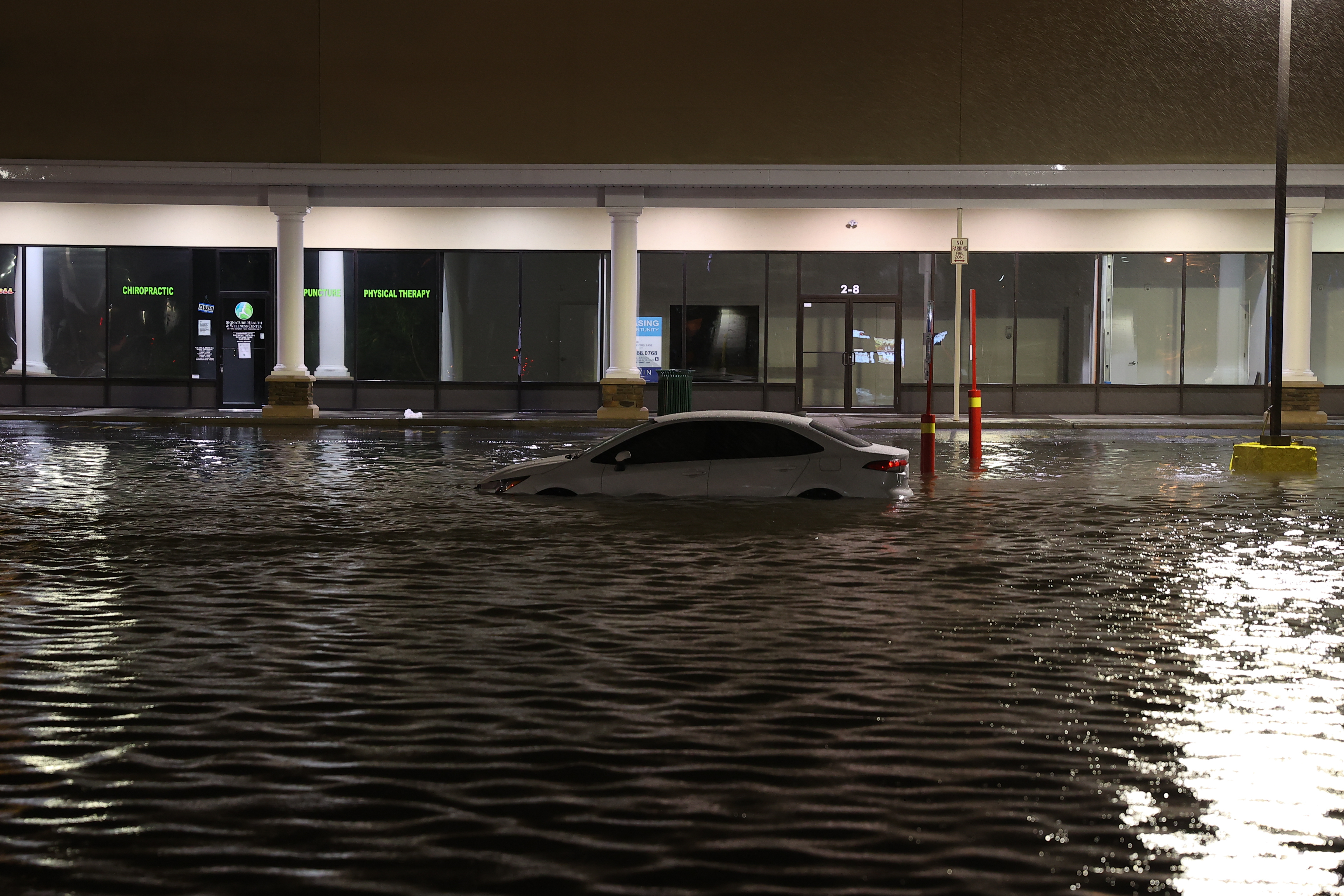 Cars are seen stuck in very high waters after the remnants of Hurricane  Ida dumped massive amounts of rain on  New Jersey. (Photo by Tayfun Coskun/Anadolu Agency via Getty Images)