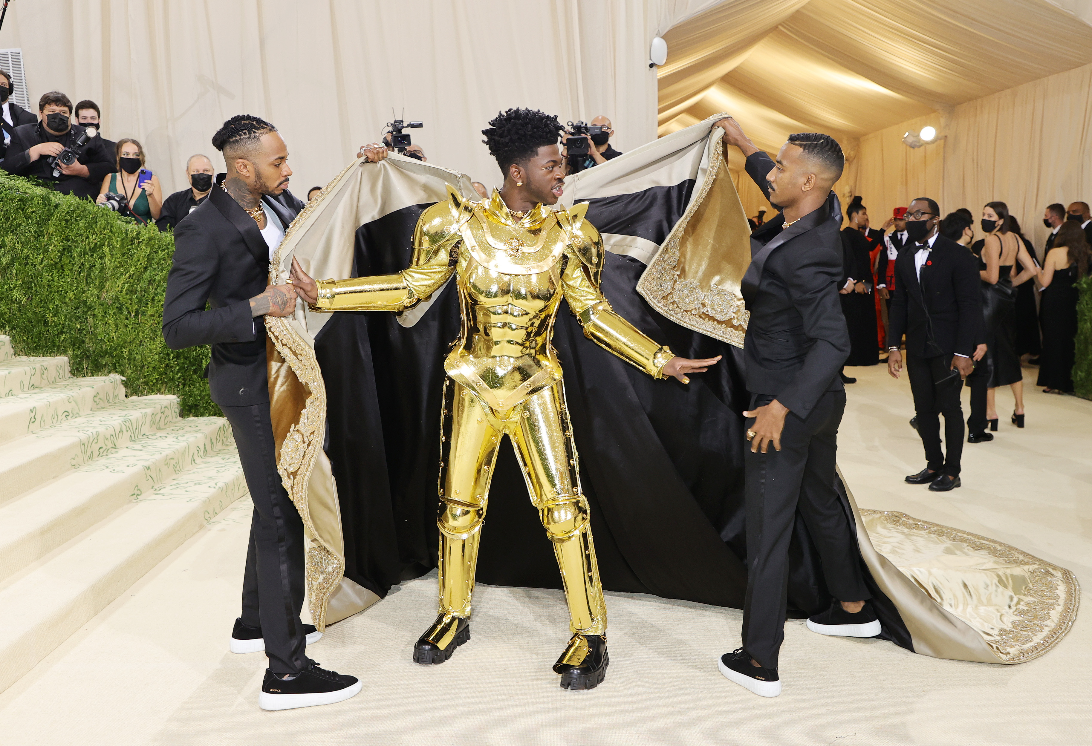 Lil Nas X attends The 2021 Met Gala Celebrating In America: A Lexicon Of Fashion at Metropolitan Museum of Art on September 13, 2021, in New York City.