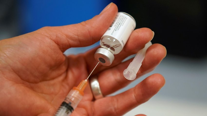 SALT LAKE CITY, UT – APRIL 26: In this photo illustration sterile water is prepared for a one dose bottle of measles, mumps and rubella virus vaccine, made by MERCK, at the Salt Lake County Health Department on April 26, 2019 in Salt Lake City, Utah. (Photo Illustration by George Frey/Getty Images)