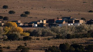 In this photo, The Bonanza Creek Film Ranch is seen in Santa Fe, N.M., Saturday, Oct. 23, 2021.