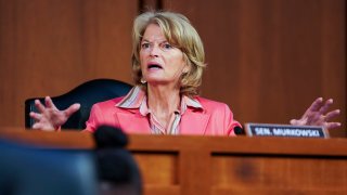 Sen. Lisa Murkowski, R-Alaska, speaks during a Senate Health, Education, Labor, and Pensions Committee hearing to discuss reopening schools during the COVID-19 pandemic on Thursday, Sept. 30, 2021, at Capitol Hill in Washington.