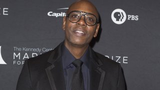 FILE - Dave Chappelle arrives at the 22nd Annual Mark Twain Prize for American Humor on Oct. 27, 2019, in Washington, D.C. A top Netflix executive said Dave Chappelle's special “The Closer” doesn't cross “the line on hate” and will remain on the streaming service despite fallout over the comedian's remarks about the trans community.