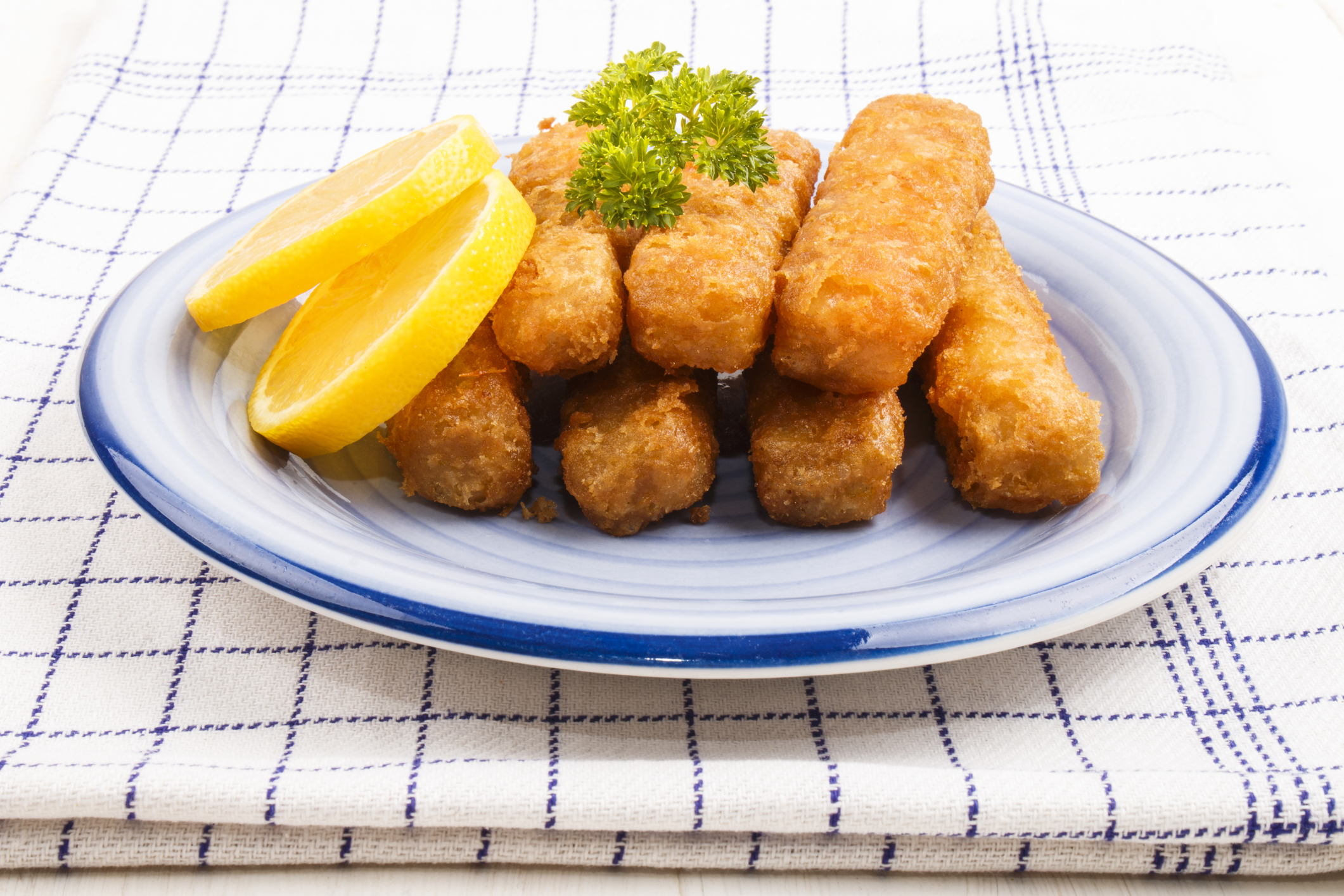 A plate of fish sticks