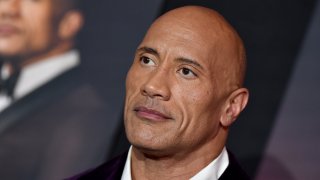 Dwayne Johnson attends the World Premiere of Netflix's "Red Notice" at L.A. LIVE on November 03, 2021 in Los Angeles, California.