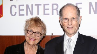 Estelle Parsons and Peter Zimroth attend the 12th Annual James Parks Morton Interfaith awards dinner at Hilton Hotel Midtown